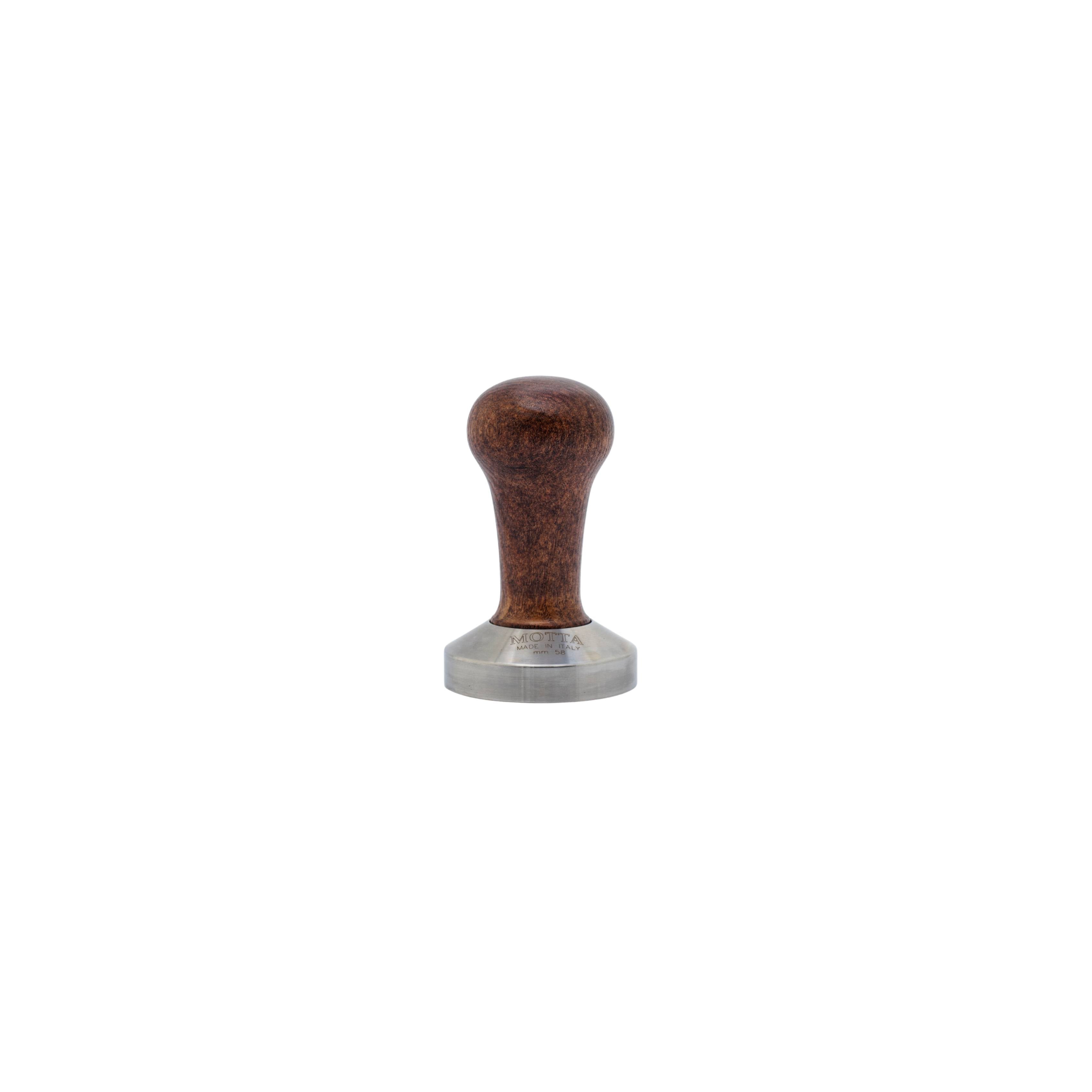 Flat bottom 58.4mm espresso tamper with rubber handle