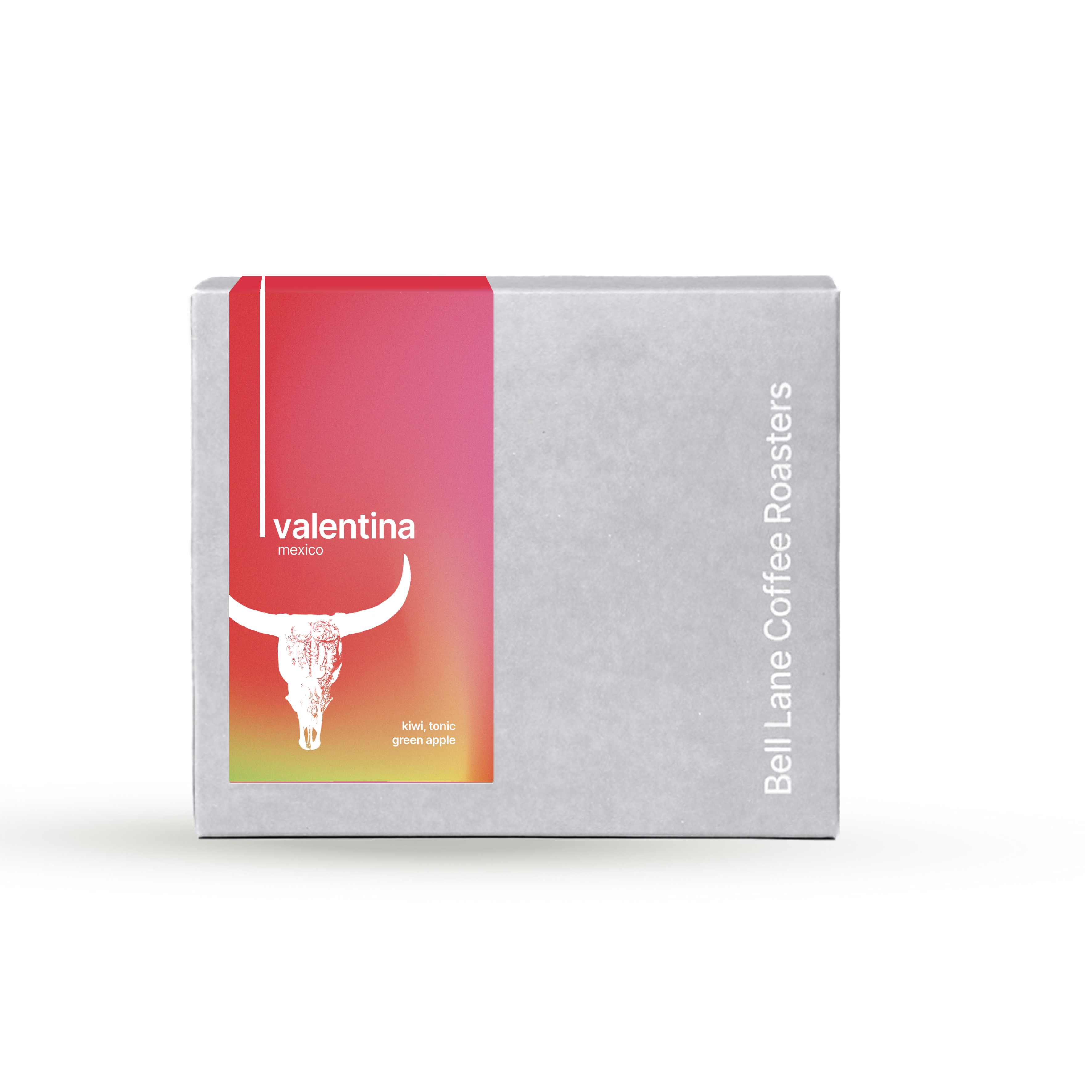 Coffee packaging with 'Valentina Mexico' branding on a white background