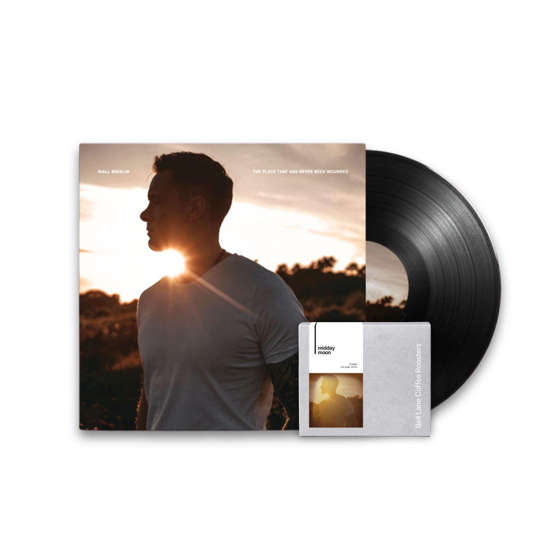 Vinyl record with cover featuring a silhouette of Niall Breslin against a sunset on a white background.